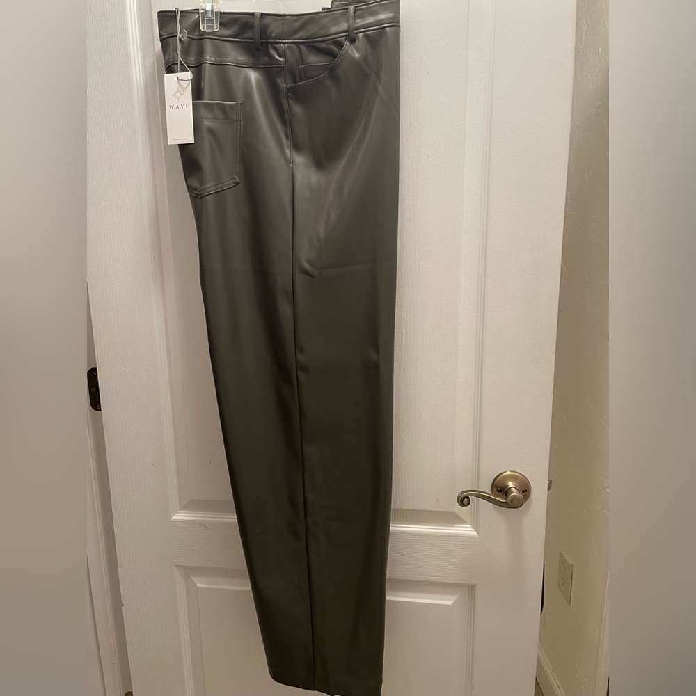 WAYF Dark Green Dress Pants